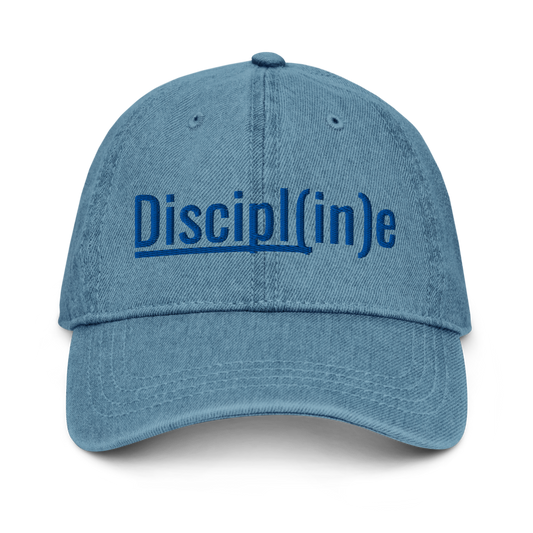 Discipline: The Luke 9:23 Pigment-Dyed Denim Hat